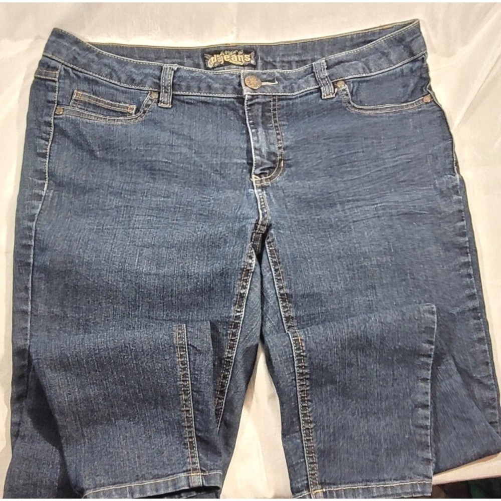 D. Jeans Women's Tapered Cropped Denim Skinny Pants - Med‎ Wash - Size 12